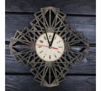 Geometric wooden wall clock