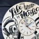 Круглі настінні годинники з дерева «Музика»