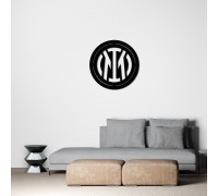Interior wooden painting with the emblem of FC Inter