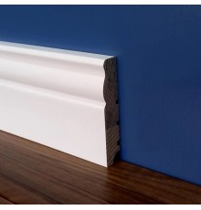 Плинтус деревянный Классик 100x20x3000 белый ольха
