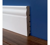 Плинтус деревянный Классик 120x20x3000 белый ольха