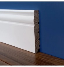 Плінтус дерев'яний Класік 120x20x3000 вільха білий