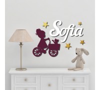Wooden wall hanging for a girl