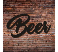 Інтер'єрний настінний напис із дерева «Beer»