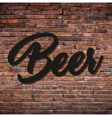 Интерьерная настенная надпись из дерева «Beer»