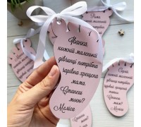 Original wooden christening invitations