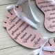 Оригинальные приглашения на крестины из дерева