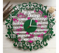 Дерев'яні настінні годинники зі словами на подарунок