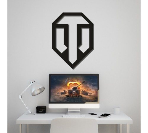 Дерев'яний настінний логотип "World of Tanks" Дерев'яний настінний логотип "World of Tanks"
