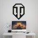Дерев'яний настінний логотип "World of Tanks"