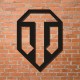 Дерев'яний настінний логотип "World of Tanks"