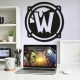 Настенная эмблема из дерева "World of Warcraft"