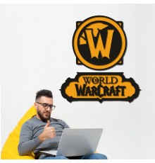 Дерев'яний декор на стіну на тему "World of Warcraft"