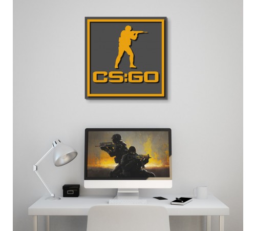 Настінний декор з дерева для любителів відеогор «Counter-Strike» Настінний декор з дерева для любителів відеогор «Counter-Strike»