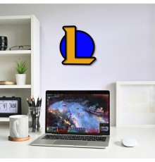 Настінне панно з дерева з логотипом League of Legends