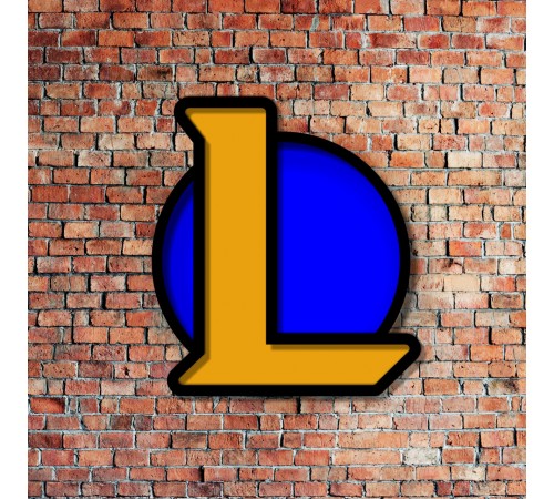 Настінне панно з дерева з логотипом League of Legends Настінне панно з дерева з логотипом League of Legends