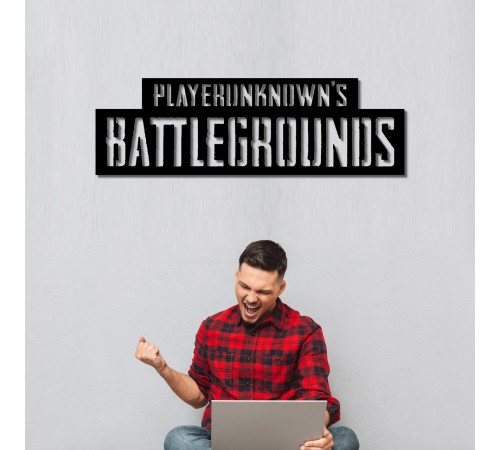 Інтер'єрний напис із дерева на тему відеогри «PUBG» Інтер'єрний напис із дерева на тему відеогри «PUBG»