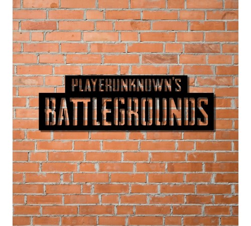 Інтер'єрний напис із дерева на тему відеогри «PUBG» Інтер'єрний напис із дерева на тему відеогри «PUBG»