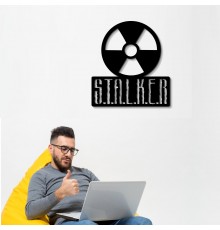 Настінна абстракція з дерева на тему відеоігри «Stalker»