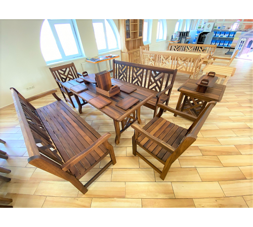 Дерев'яна меблі з масиву термо дуба від виробника, комплект Furniture set - 40 Дерев'яна меблі з масиву термо дуба від виробника, комплект Furniture set - 40