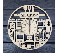 Original wooden wall clock for the kitchen