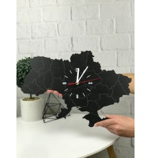 Декоративные настенные часы из дерева «Карта Украины»