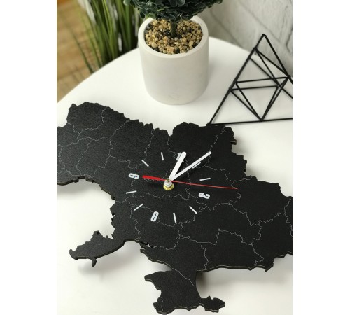 Декоративные настенные часы из дерева «Карта Украины»