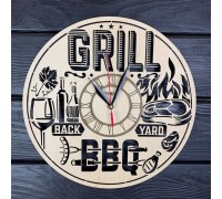 Оригінальний настінний чеснок із дерева «Гриль BBQ»