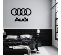 Дерев'яне настінне панно для декору у формі значка Audi