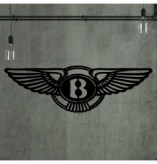Настінний логотип з дерева у вигляді автомобільного значка Bentley