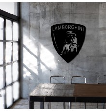 Дерев'яні панно для декору з дерева у формі значка Lamborghini