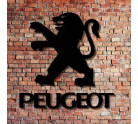 Інтер'єрний настінний значок Peugeot з дерева