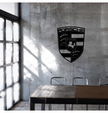 Декоративное настенное панно в форме значка Porsche