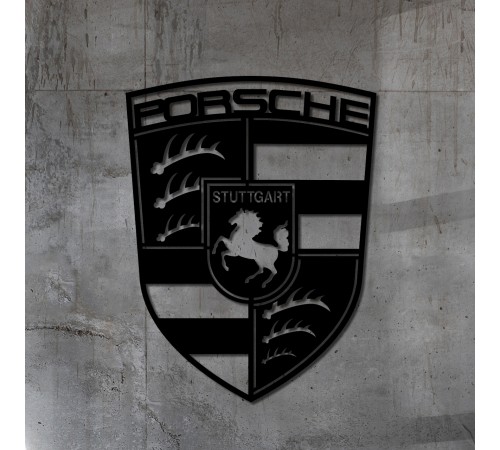 Декоративное настенное панно в форме значка Porsche Декоративное настенное панно в форме значка Porsche