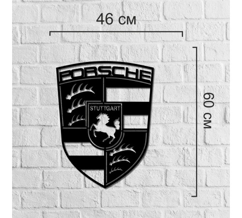 Декоративное настенное панно в форме значка Porsche Декоративное настенное панно в форме значка Porsche