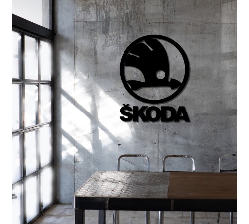 Декоративные деревянные настенные автомобильные значок Skoda Декоративные деревянные настенные автомобильные значок Skoda