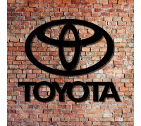 Drewniany dekoracyjny panel ścienny w kształcie logo Toyoty