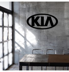 Настенный декоративный логотип из дерева KIA