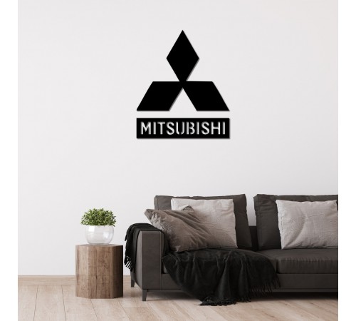 Логотип з дерева настінний у формі Mitsubishi Логотип з дерева настінний у формі Mitsubishi