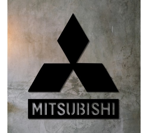 Логотип з дерева настінний у формі Mitsubishi Логотип з дерева настінний у формі Mitsubishi