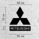 Логотип з дерева настінний у формі Mitsubishi