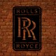 Знак автомобильной компании Rolls Royce из дерева для декора стен.