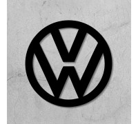 Логотип автомобильной компании Volkswagen декоративный из дерева