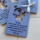 Іменні запрошення на хрестини з дерева з янголятком