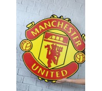 Doppelschichtiges Manchester United FC-Logo aus Holz