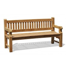 Крамниця, лава зі спинкою 1800 х 690 мм від виробника Garden park bench 02 Термодеревина