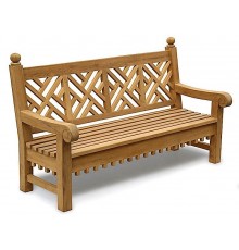 Крамниця, лава зі спинкою 1800 х 500 мм. Дерев'яна лавка від виробника Garden park bench 17 Термодеревина