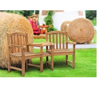 Крамниця, лава зі спинкою 1750 х 650 мм від виробника Garden park bench 15 Термодеревина