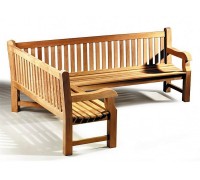 Магазин скамейки со спинкой 2400 х 690 мм от производителя Garden park bench 25 Термодревесина