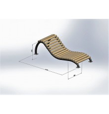 Крамниця шезлонг Greenberg від виробника Garden park bench 37 Термодеревина